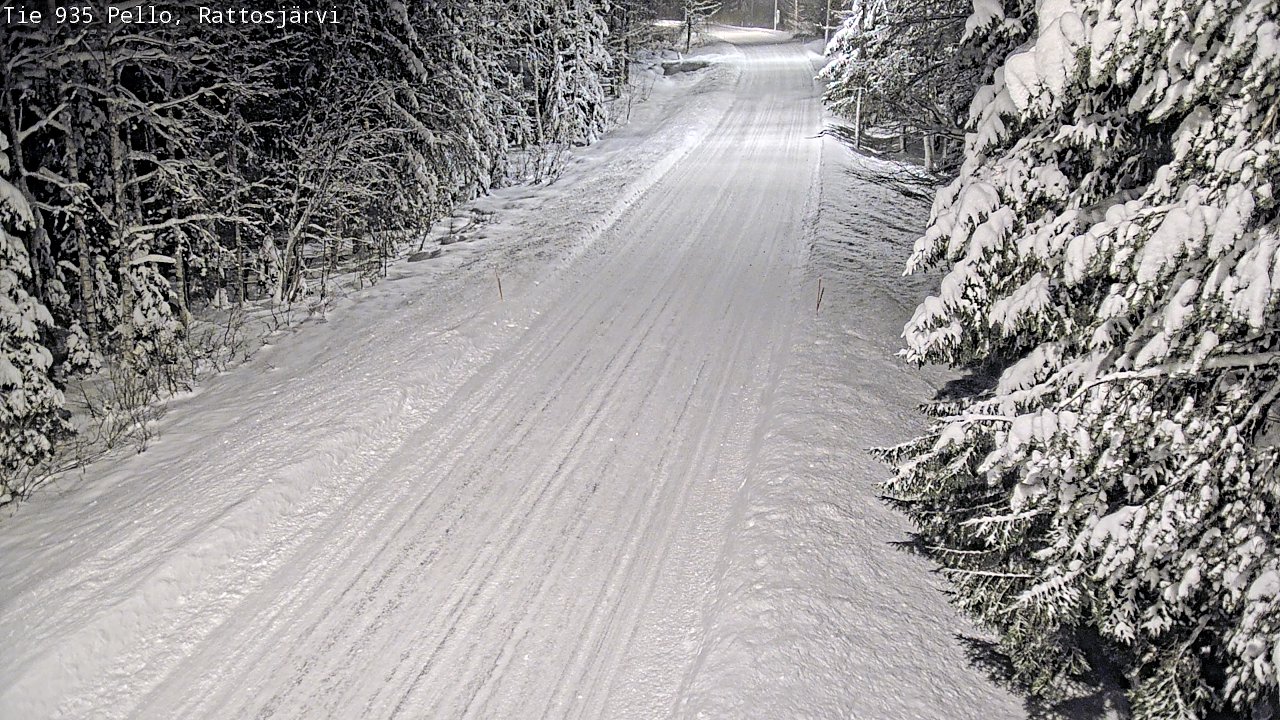 Weather Camera Image Road 935 Rattosjärvi, Pello, Lappi