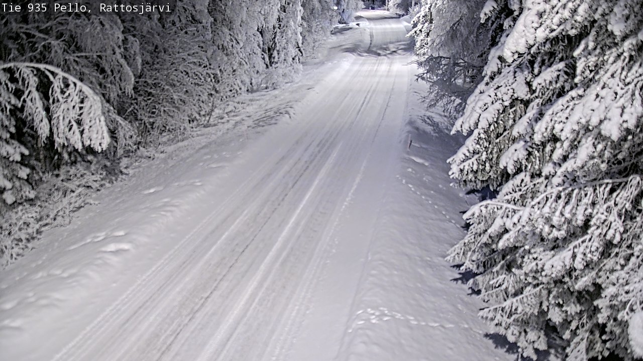 Kelikamerat Kuva Tie 935 Rattosjärvi, Pello, Lappi