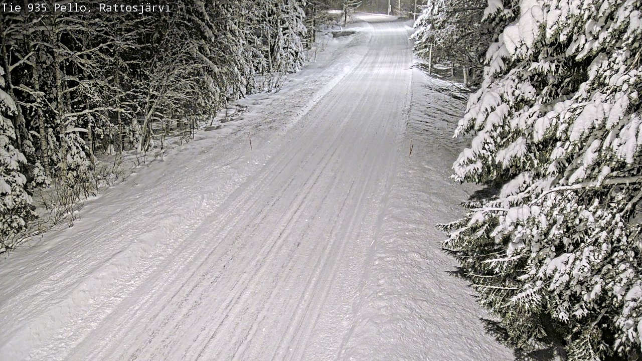 Weather Camera Image Road 935 Rattosjärvi, Pello, Lappi