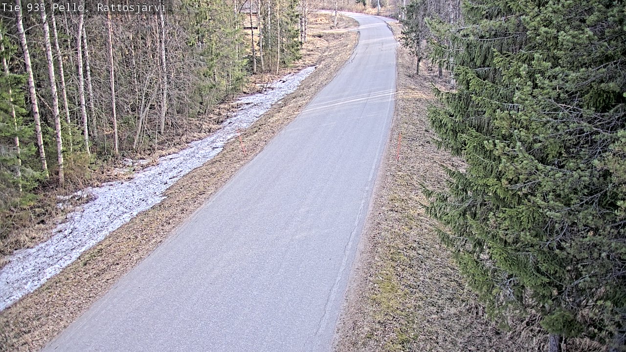 Weather Camera Image Väg 935 Rattosjärvi, Pello, Lappi