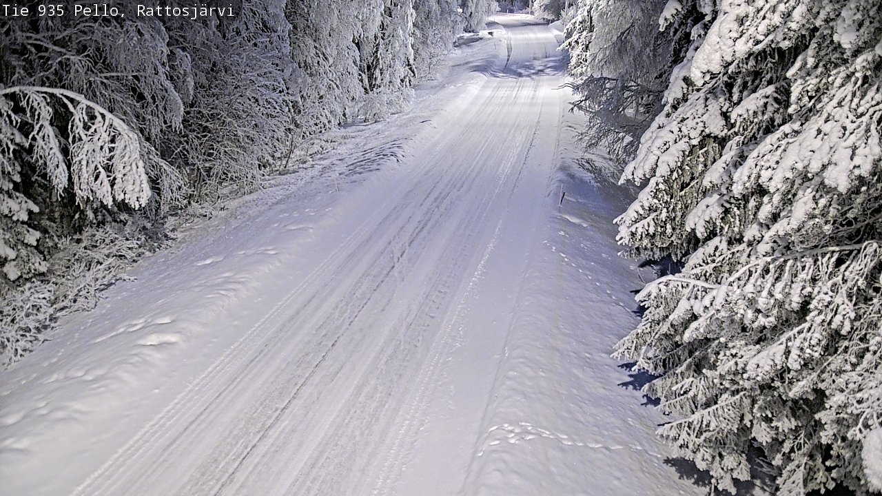 Kelikamerat Kuva Tie 935 Rattosjärvi, Pello, Lappi