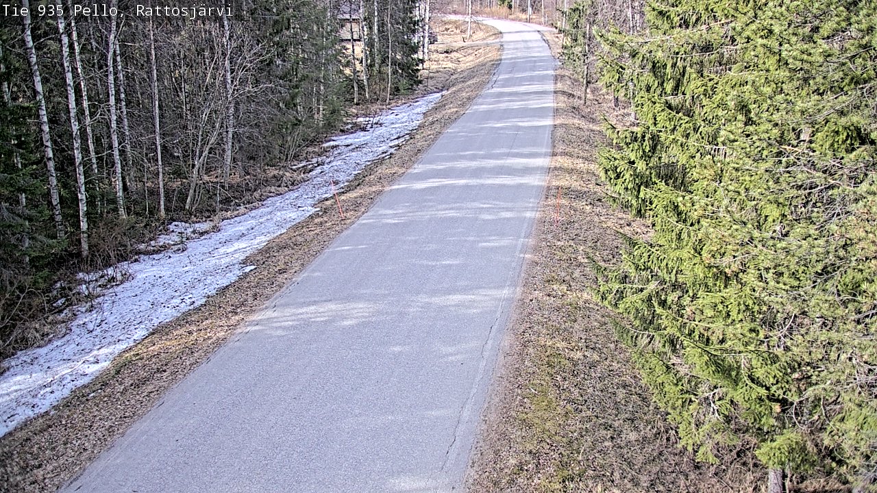 Weather Camera Image Väg 935 Rattosjärvi, Pello, Lappi
