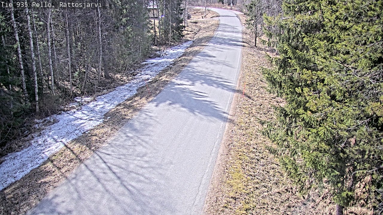 Weather Camera Image Väg 935 Rattosjärvi, Pello, Lappi