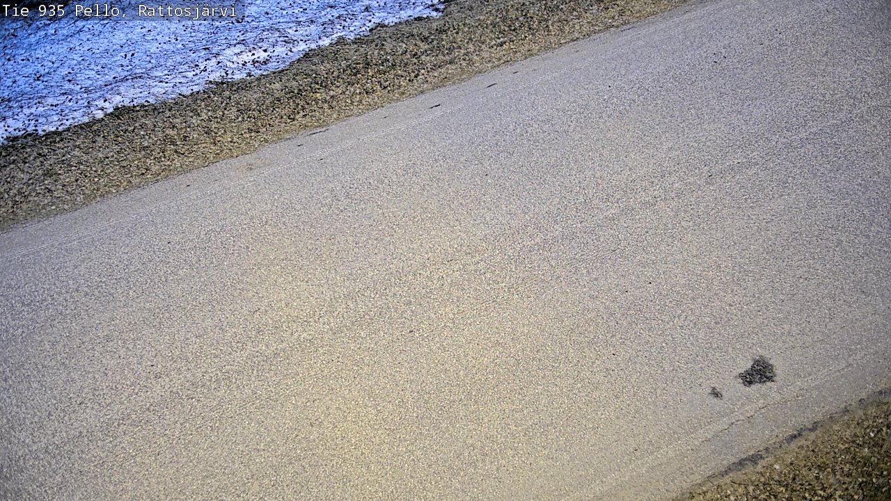 Weather Camera Image Väg 935 Rattosjärvi, Pello, Lappi