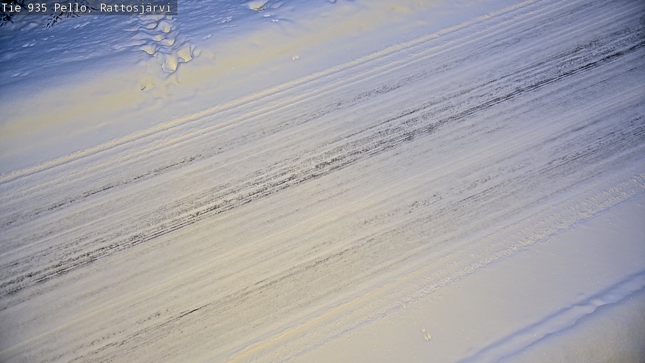 Kelikamerat Kuva Tie 935 Rattosjärvi, Pello, Lappi