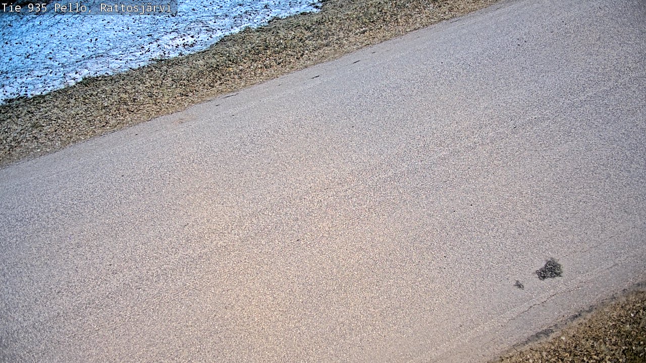 Weather Camera Image Väg 935 Rattosjärvi, Pello, Lappi