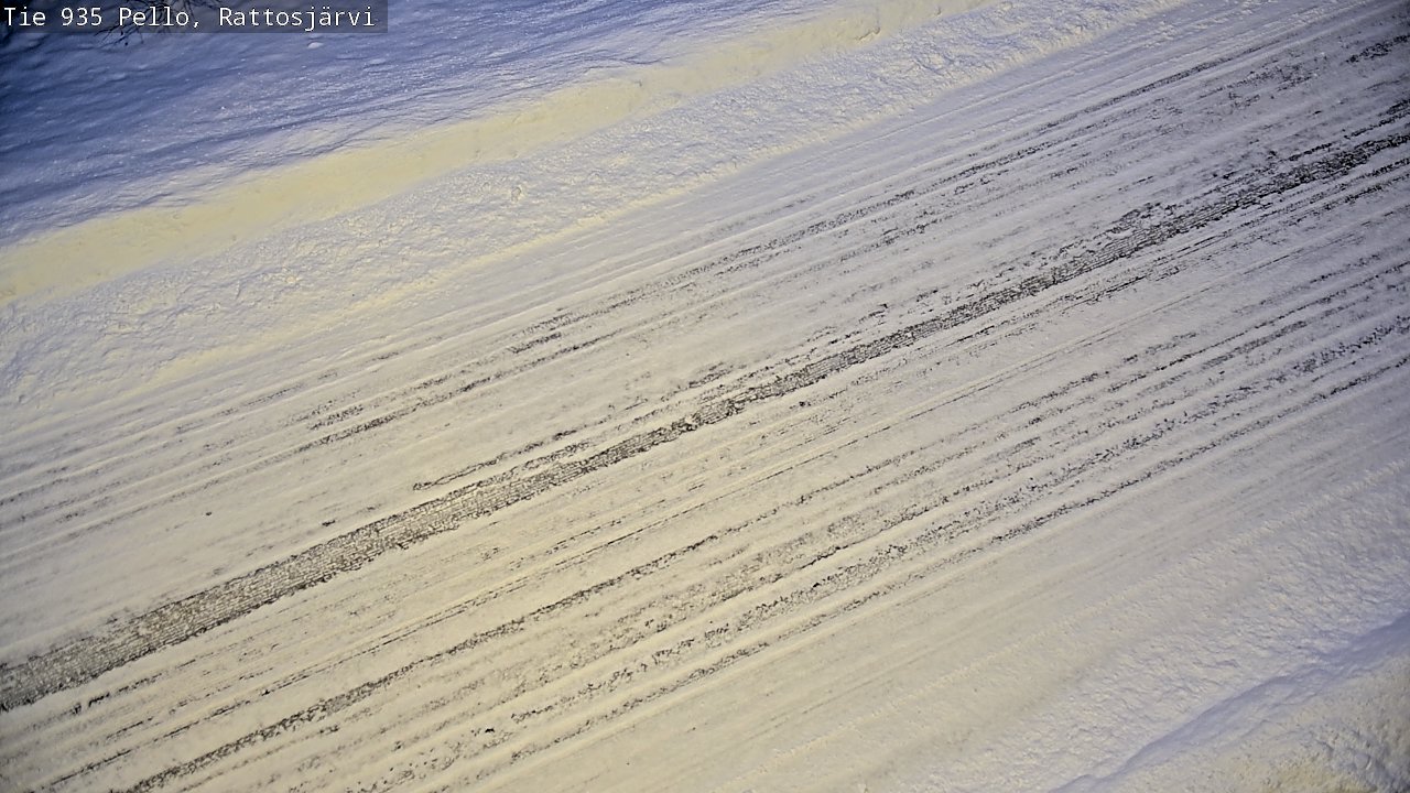 Weather Camera Image Väg 935 Rattosjärvi, Pello, Lappi