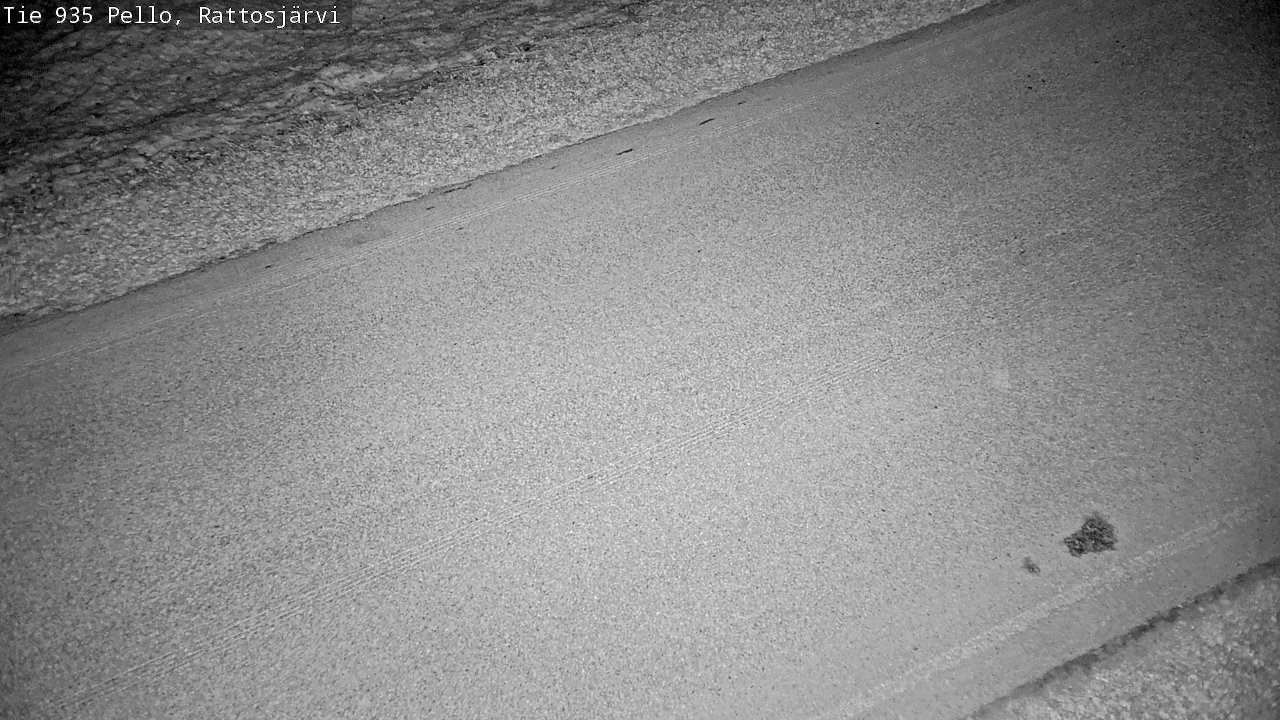 Weather Camera Image Väg 935 Rattosjärvi, Pello, Lappi