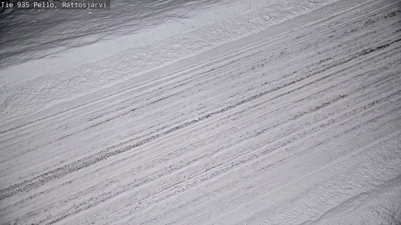 Weather Camera Image Road 935 Rattosjärvi, Pello, Lappi