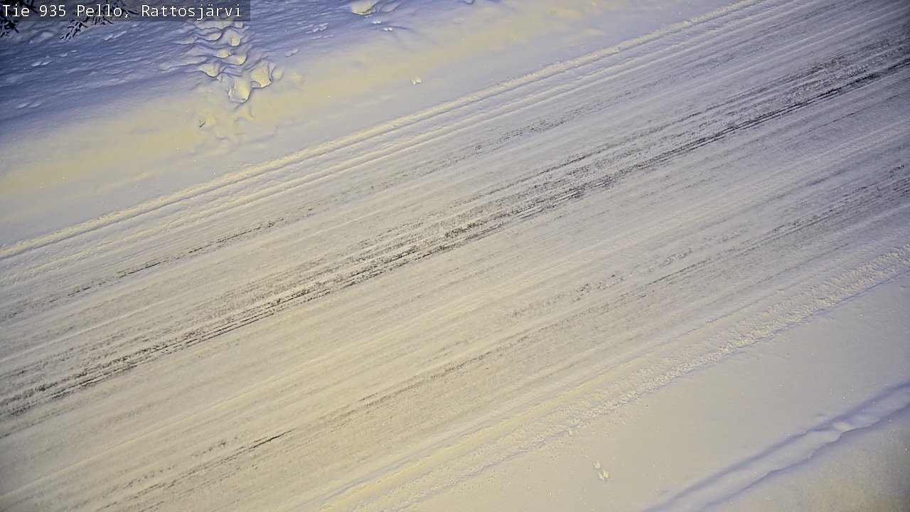 Kelikamerat Kuva Tie 935 Rattosjärvi, Pello, Lappi