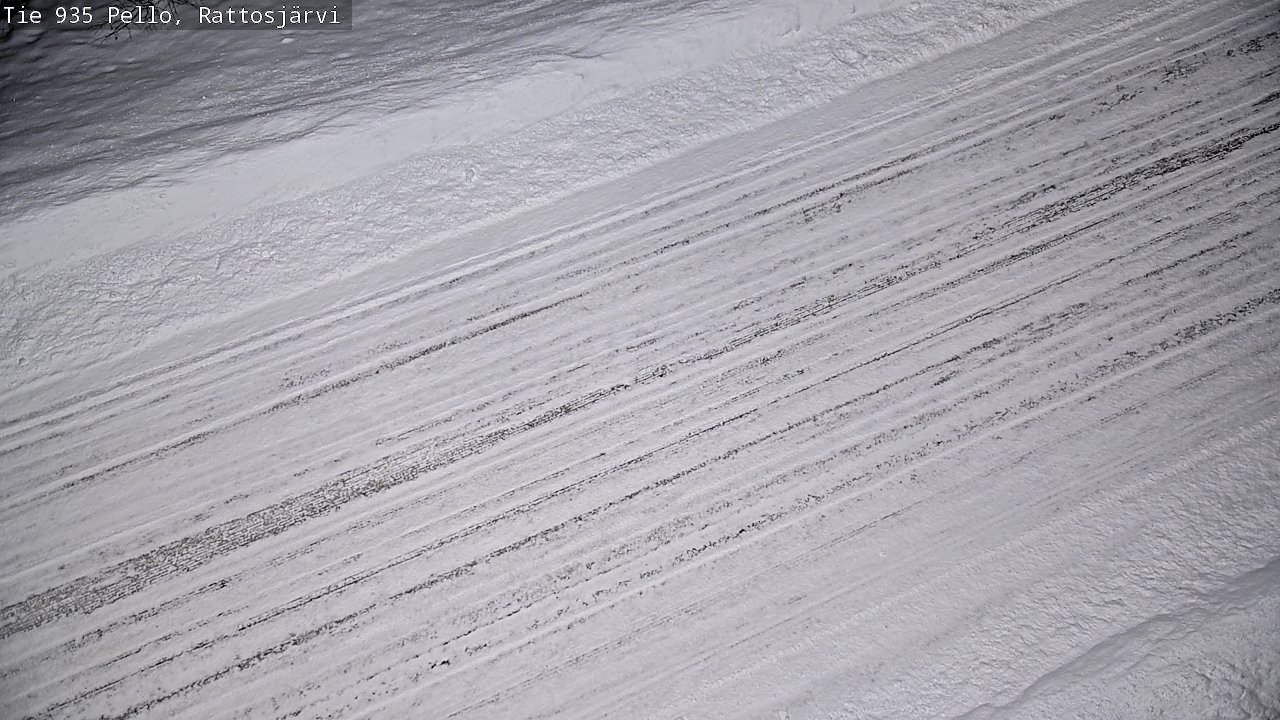 Weather Camera Image Road 935 Rattosjärvi, Pello, Lappi