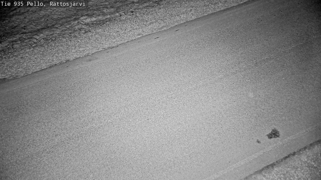 Weather Camera Image Väg 935 Rattosjärvi, Pello, Lappi