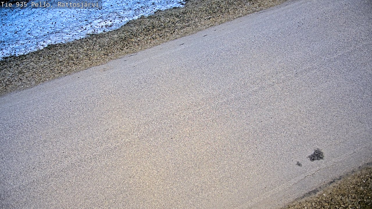 Weather Camera Image Väg 935 Rattosjärvi, Pello, Lappi