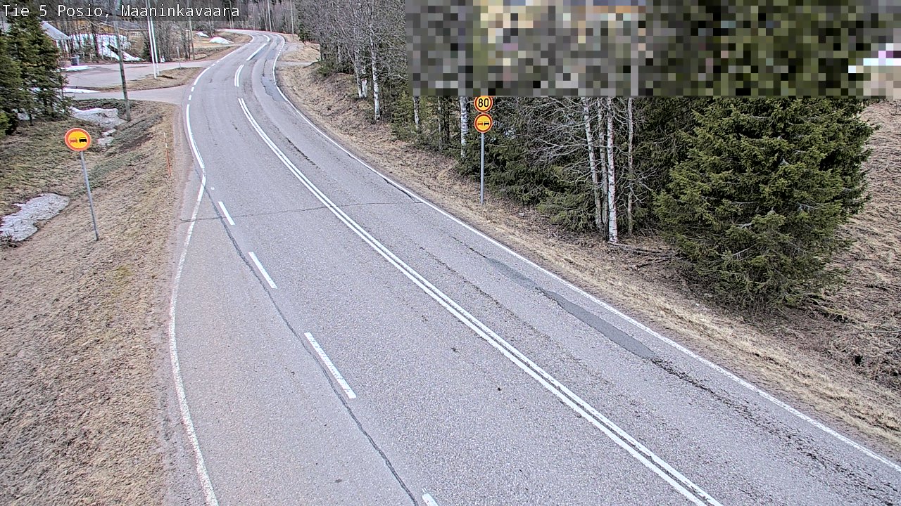Weather Camera Image Väg 5 Posio, Maaninkavaara, Posio, Lappi