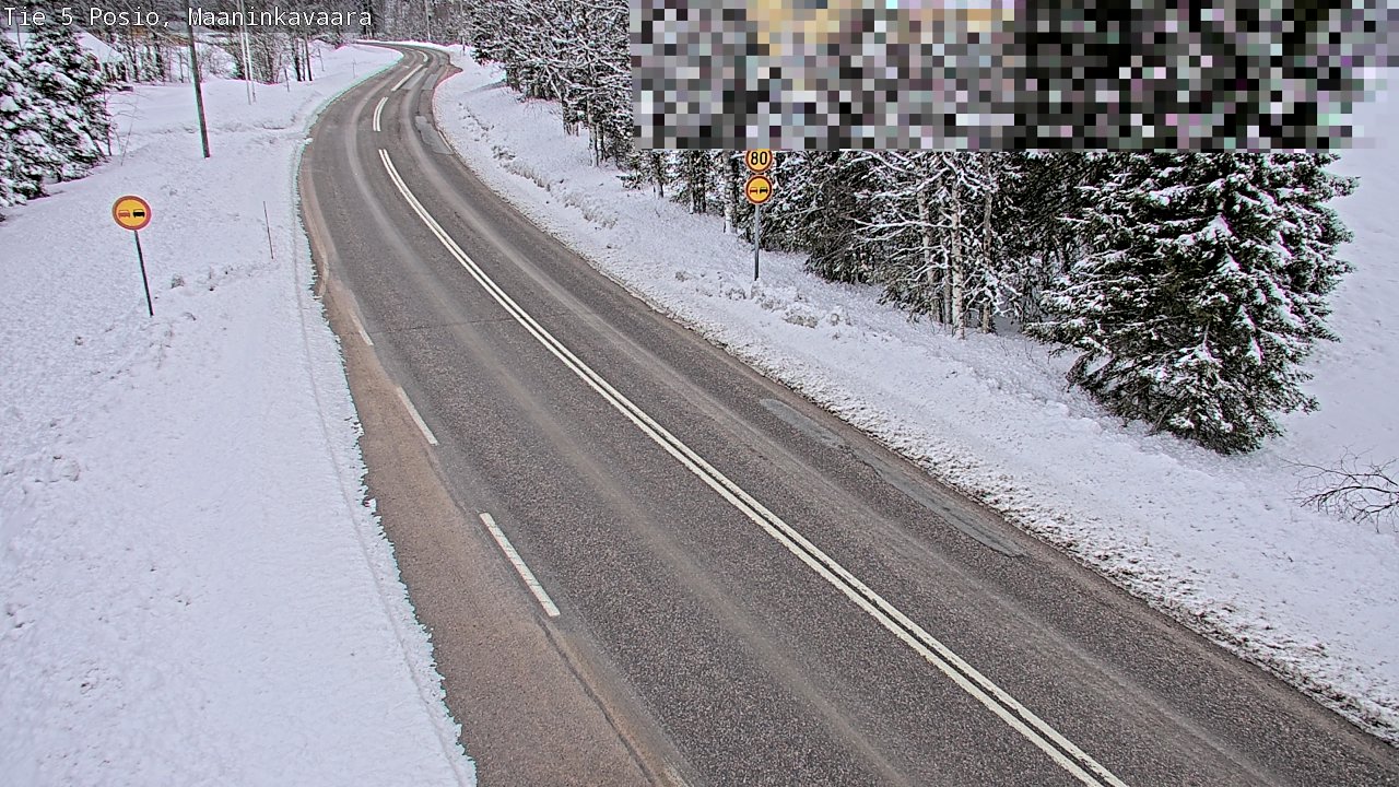 Kelikamerat Kuva Tie 5 Posio, Maaninkavaara, Posio, Lappi