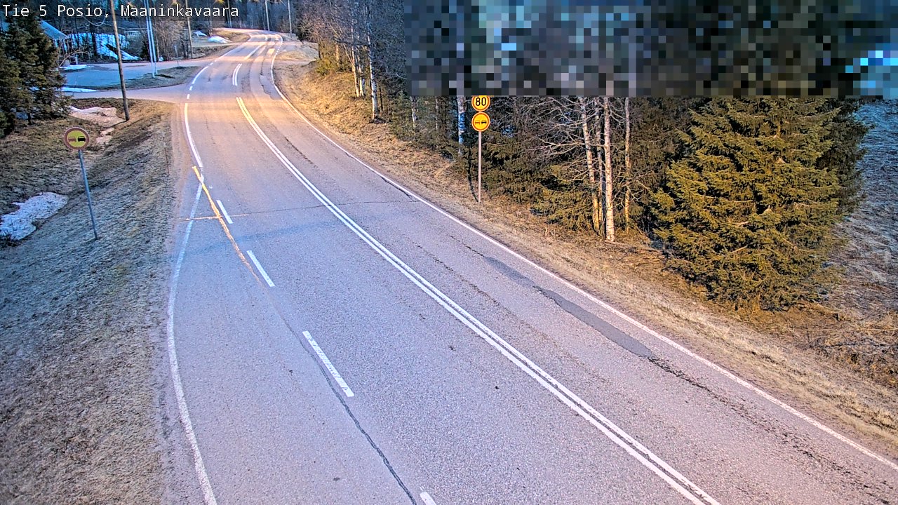 Weather Camera Image Väg 5 Posio, Maaninkavaara, Posio, Lappi