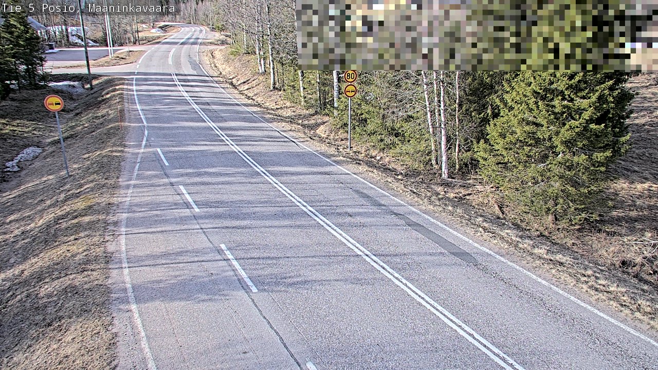 Weather Camera Image Väg 5 Posio, Maaninkavaara, Posio, Lappi