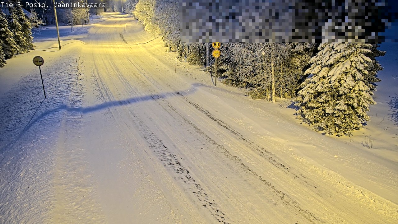 Weather Camera Image Väg 5 Posio, Maaninkavaara, Posio, Lappi