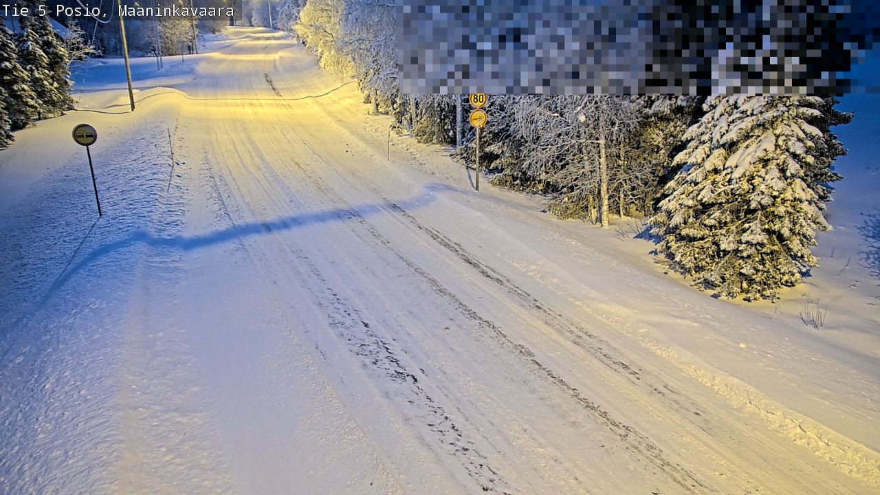 Weather Camera Image Väg 5 Posio, Maaninkavaara, Posio, Lappi