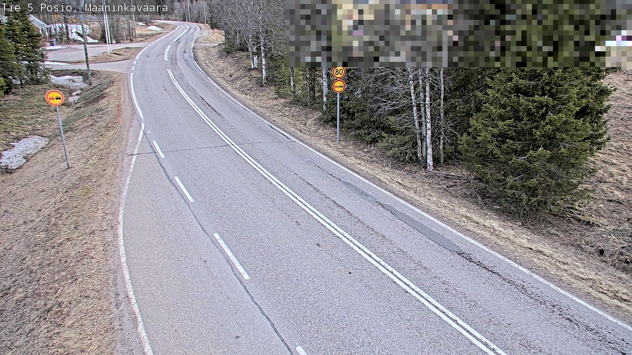 Weather Camera Image Väg 5 Posio, Maaninkavaara, Posio, Lappi