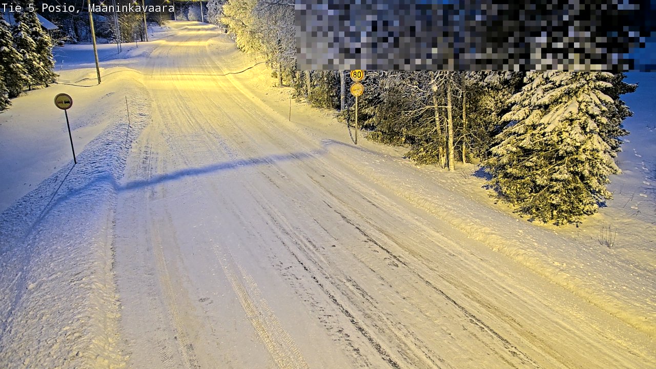 Kelikamerat Kuva Tie 5 Posio, Maaninkavaara, Posio, Lappi