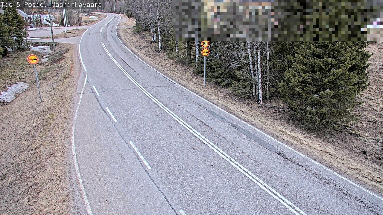 Weather Camera Image Väg 5 Posio, Maaninkavaara, Posio, Lappi