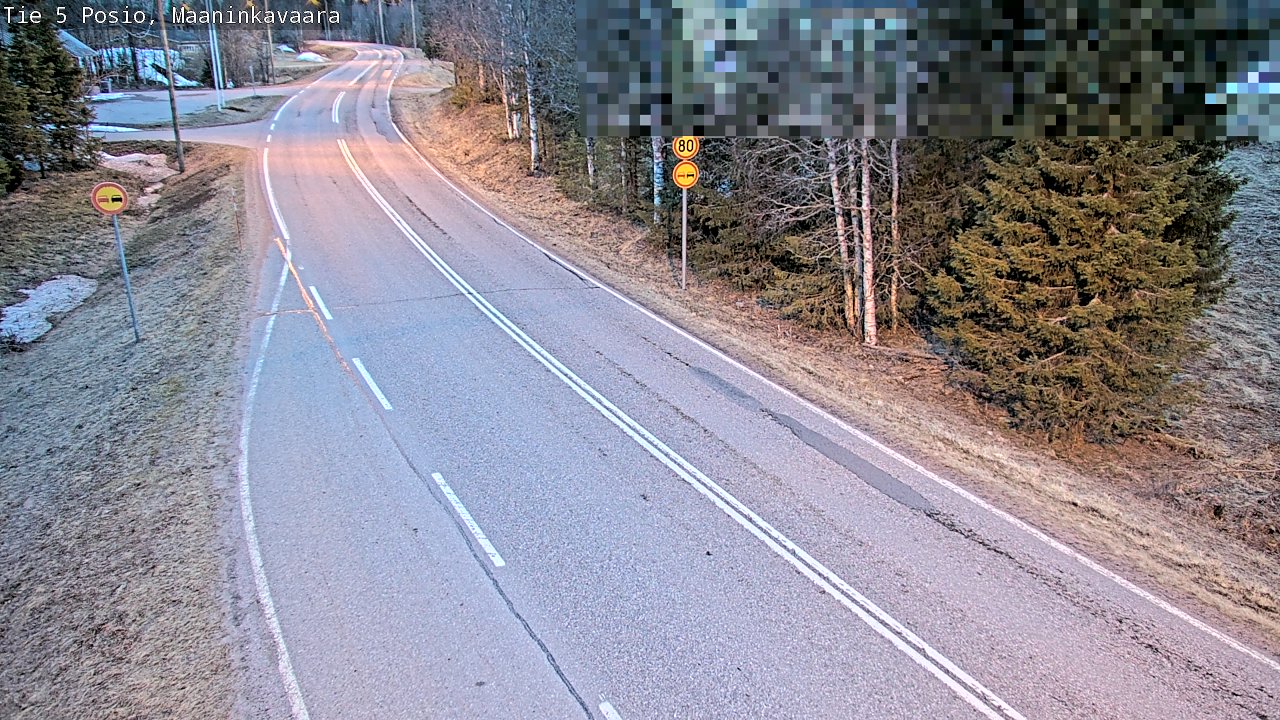 Weather Camera Image Väg 5 Posio, Maaninkavaara, Posio, Lappi