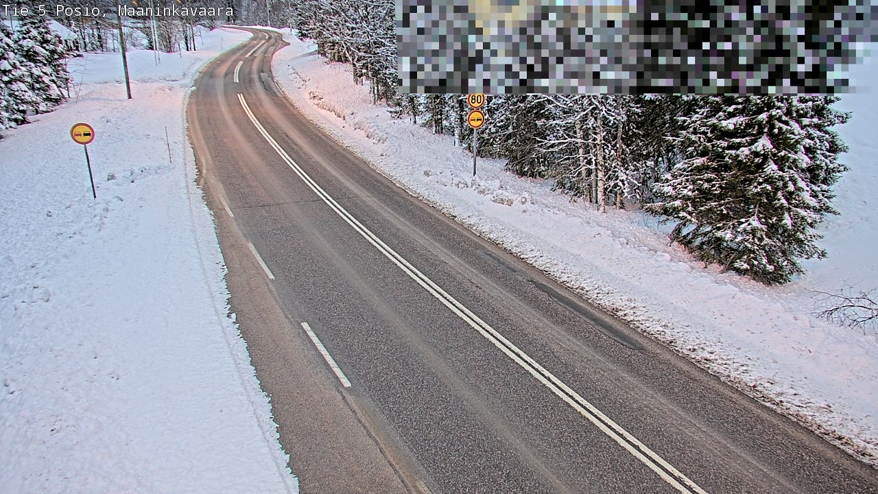 Kelikamerat Kuva Tie 5 Posio, Maaninkavaara, Posio, Lappi