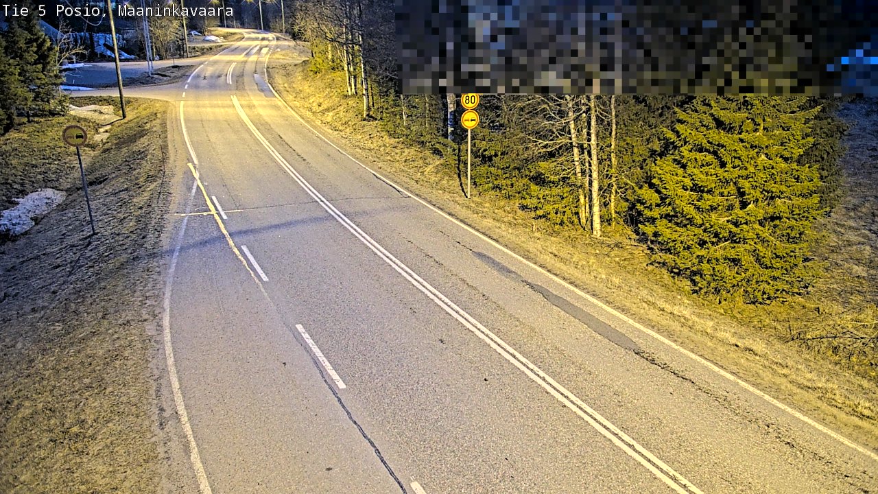 Weather Camera Image Väg 5 Posio, Maaninkavaara, Posio, Lappi