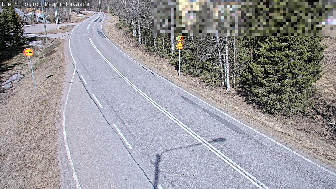 Weather Camera Image Väg 5 Posio, Maaninkavaara, Posio, Lappi