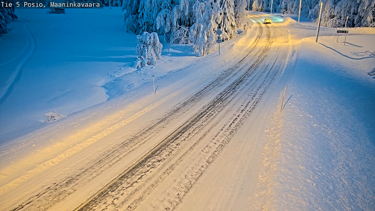 Kelikamerat Kuva Tie 5 Posio, Maaninkavaara, Posio, Lappi