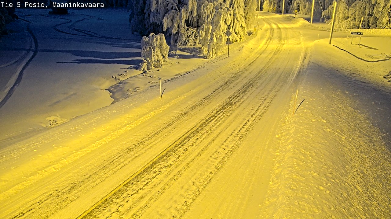 Kelikamerat Kuva Tie 5 Posio, Maaninkavaara, Posio, Lappi