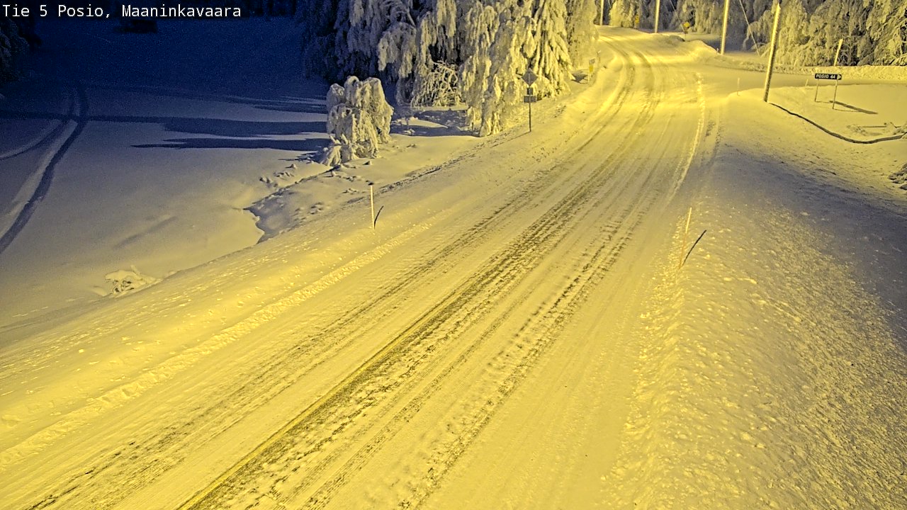 Kelikamerat Kuva Tie 5 Posio, Maaninkavaara, Posio, Lappi