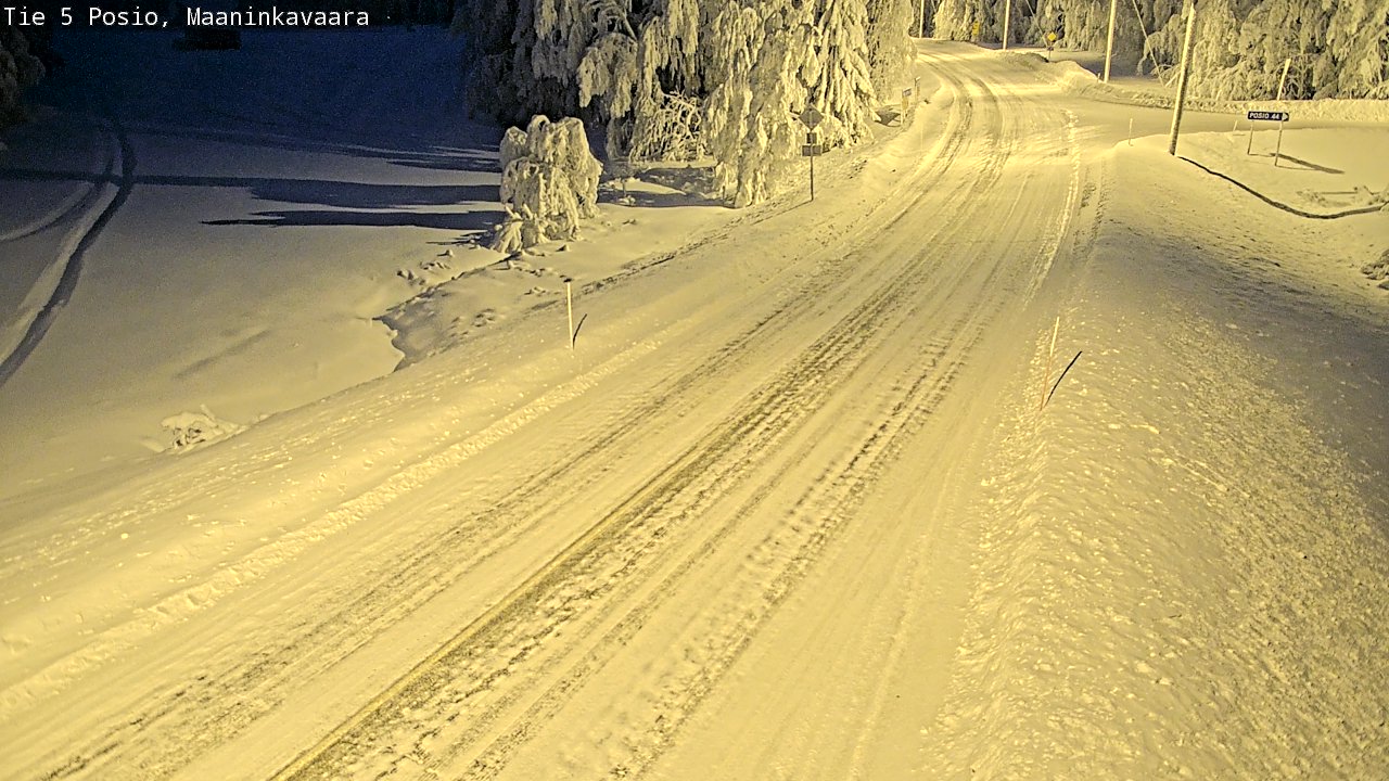 Kelikamerat Kuva Tie 5 Posio, Maaninkavaara, Posio, Lappi