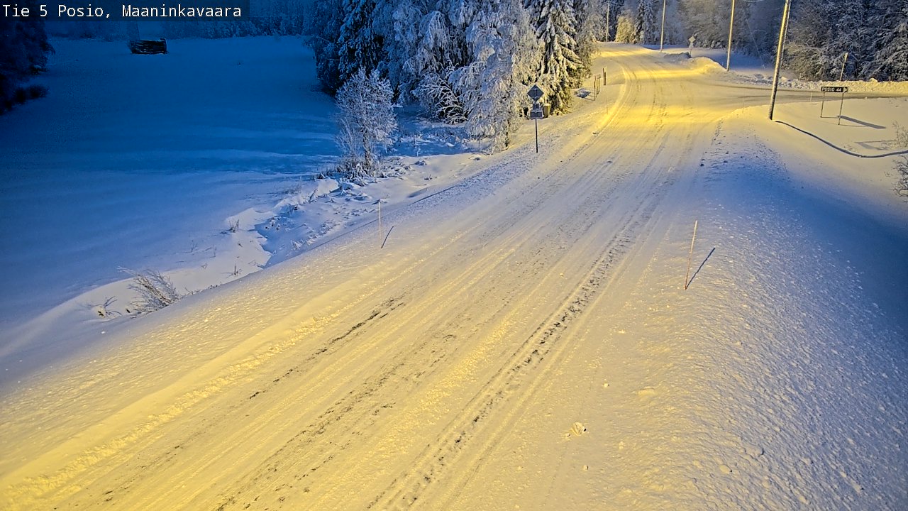 Weather Camera Image Väg 5 Posio, Maaninkavaara, Posio, Lappi