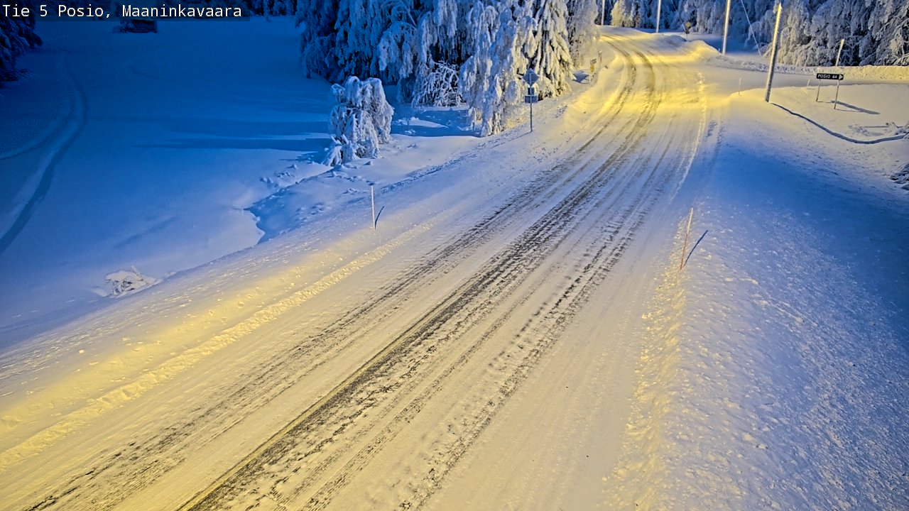 Kelikamerat Kuva Tie 5 Posio, Maaninkavaara, Posio, Lappi