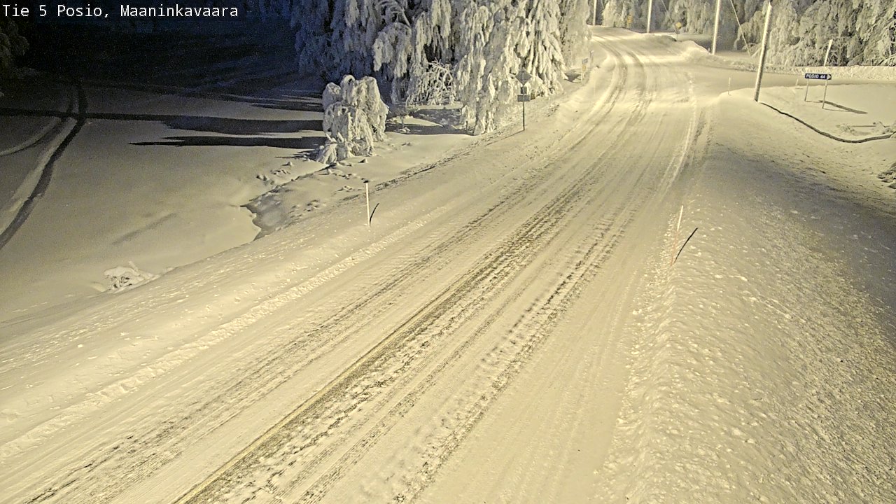 Kelikamerat Kuva Tie 5 Posio, Maaninkavaara, Posio, Lappi