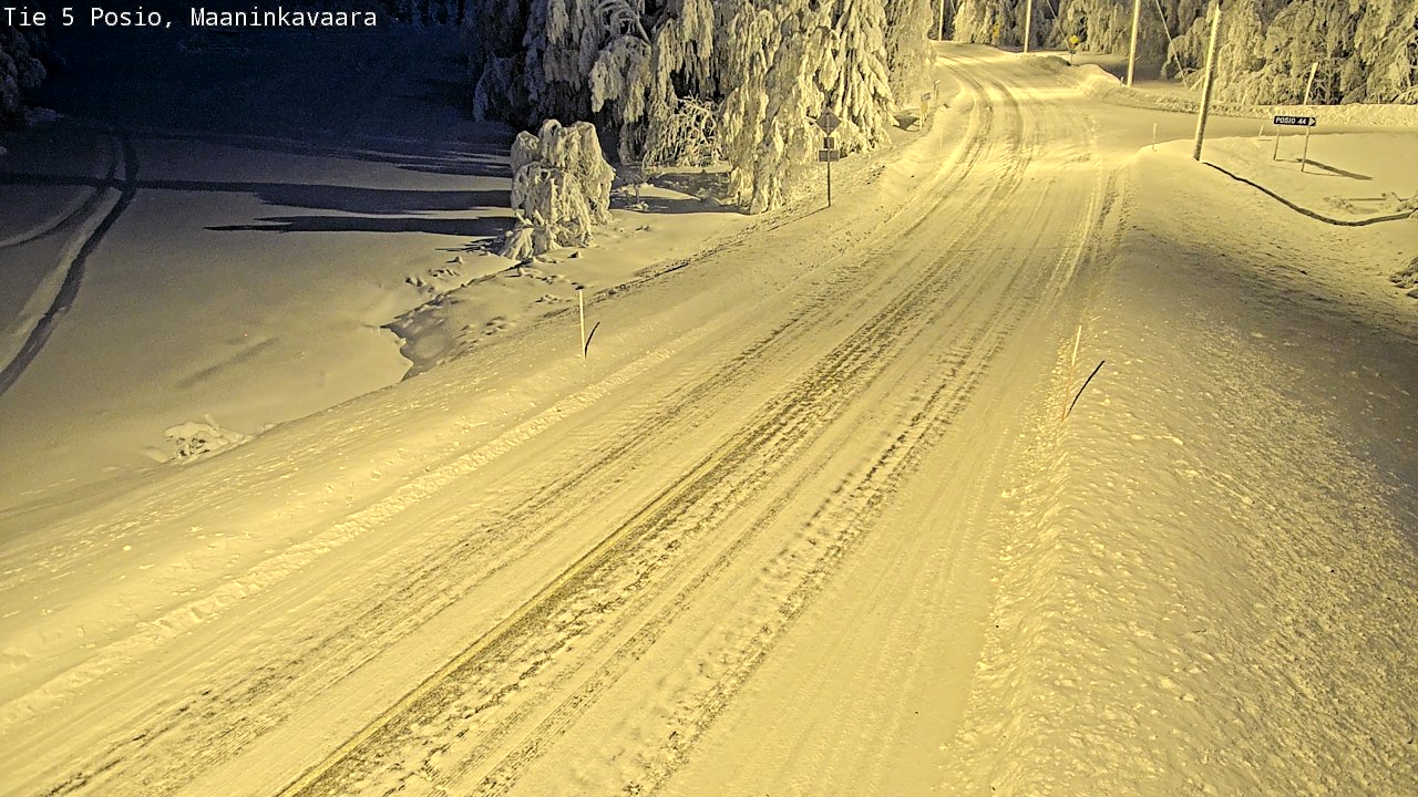 Kelikamerat Kuva Tie 5 Posio, Maaninkavaara, Posio, Lappi