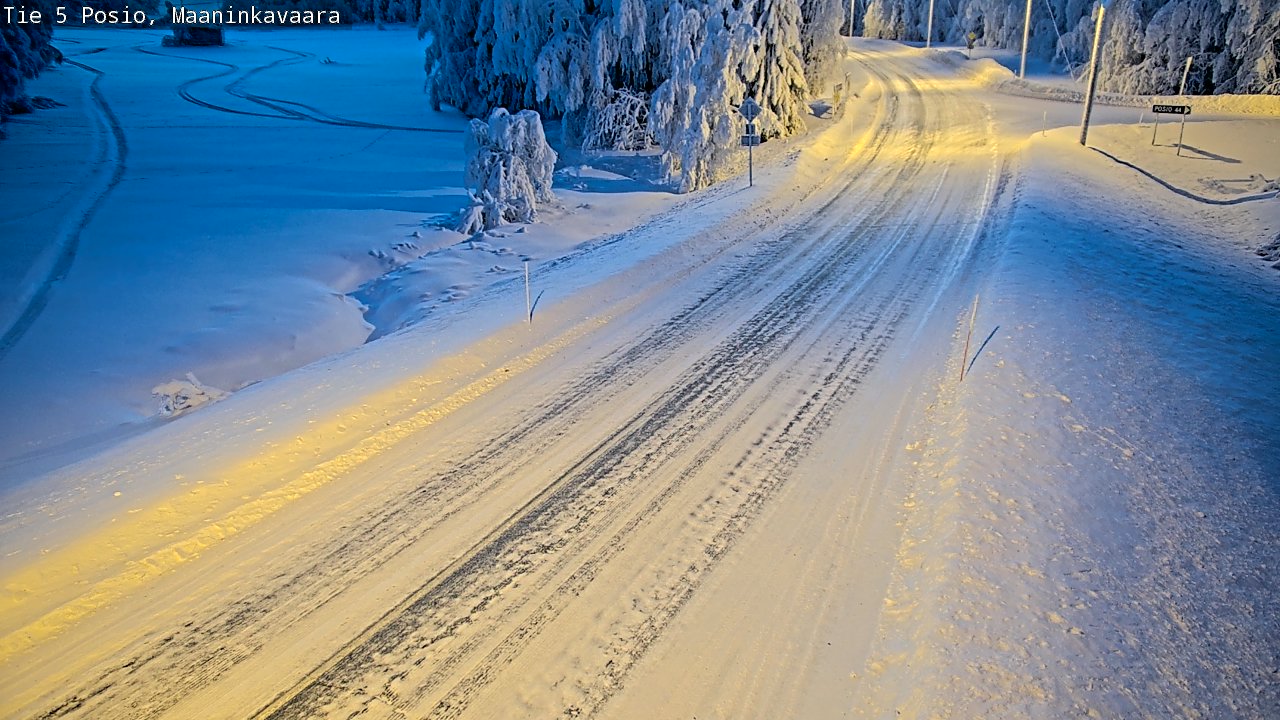 Kelikamerat Kuva Tie 5 Posio, Maaninkavaara, Posio, Lappi