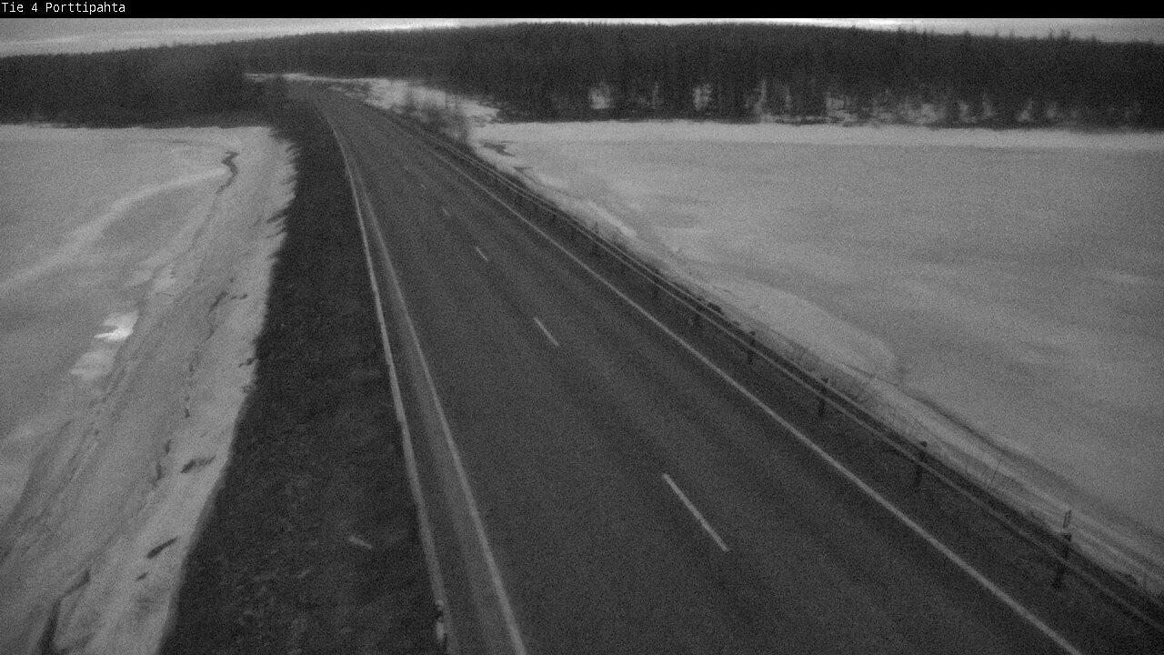 Weather Camera Image Väg 4 Sodankylä, Porttipahta, Sodankylä, Lappi