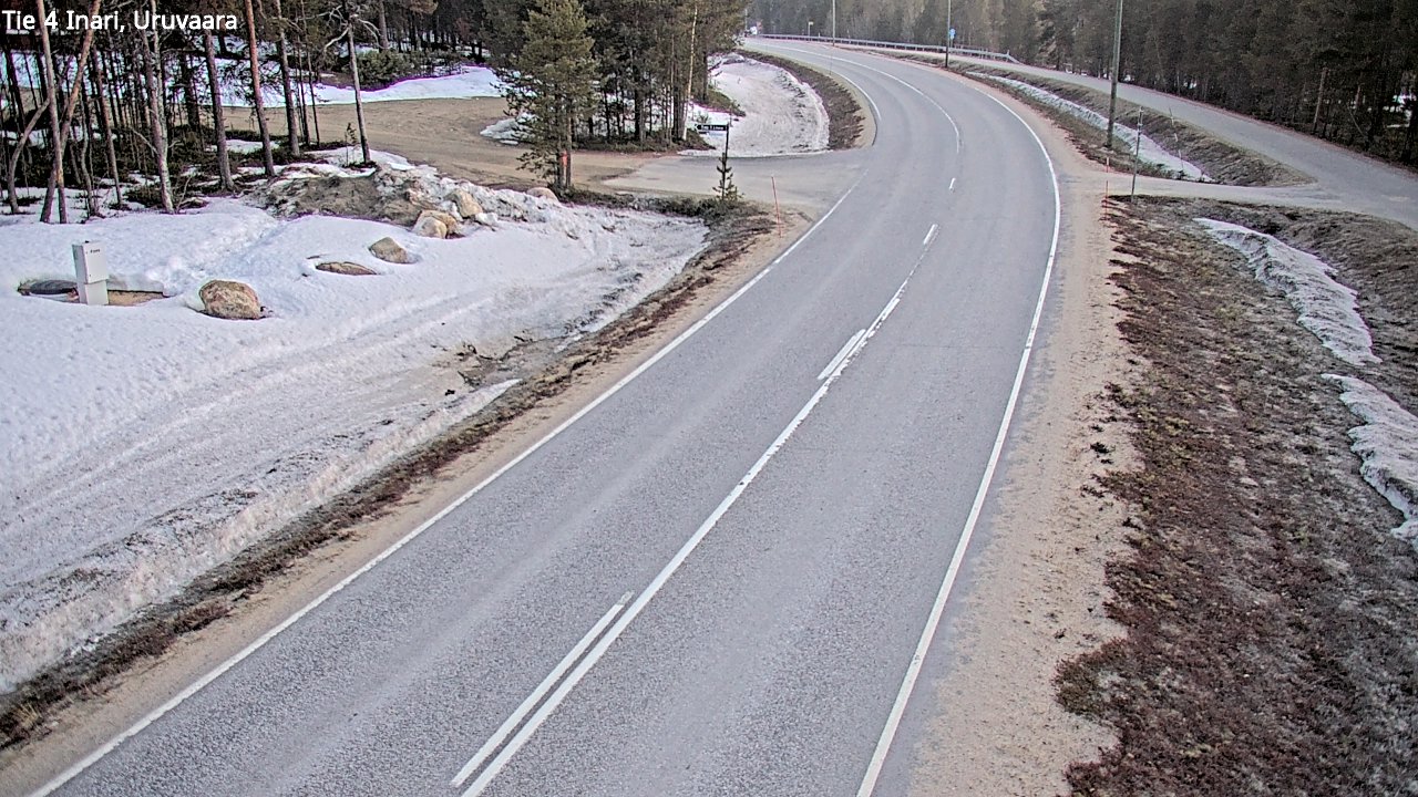 Weather Camera Image Väg 4 Enare, Uruvaara, Inari, Lappi