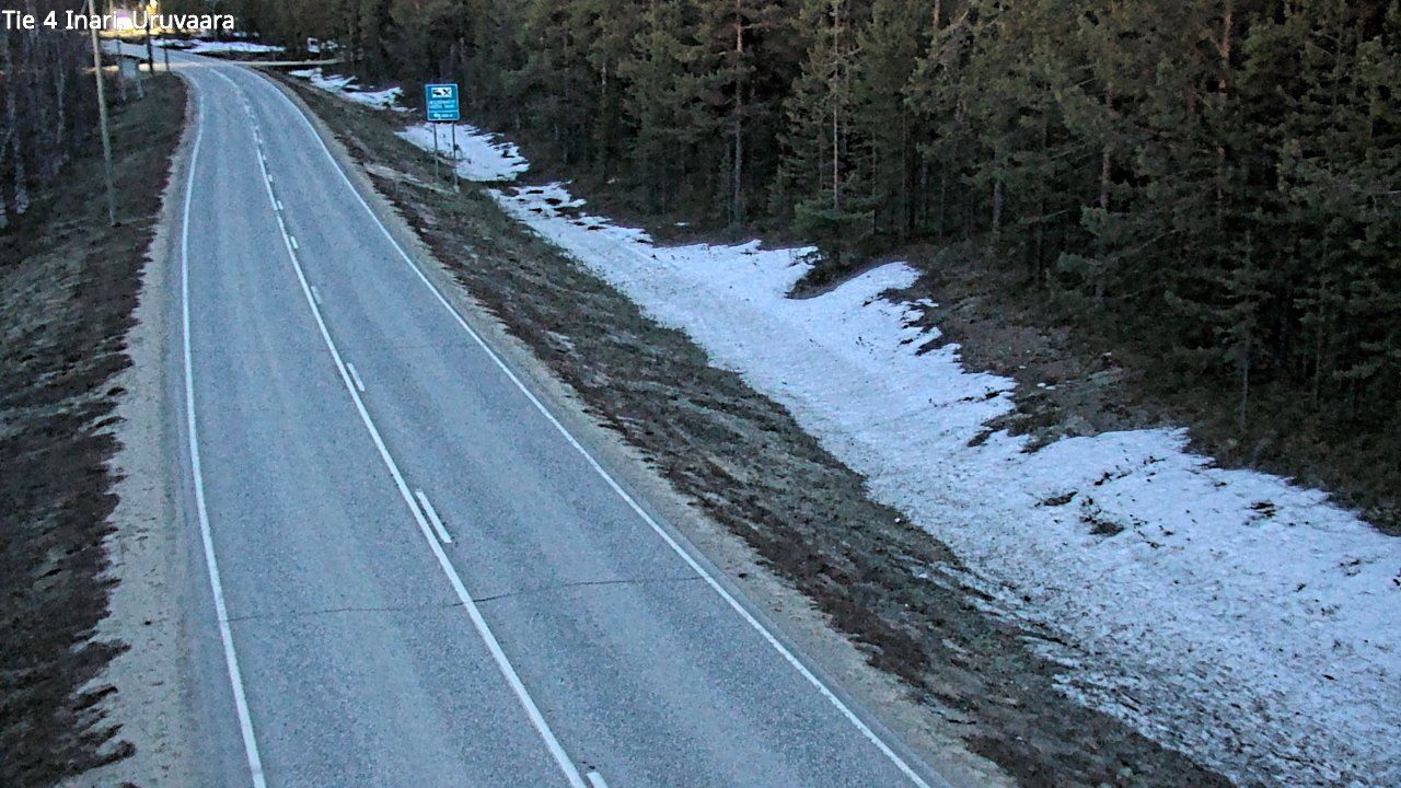 Weather Camera Image Väg 4 Enare, Uruvaara, Inari, Lappi