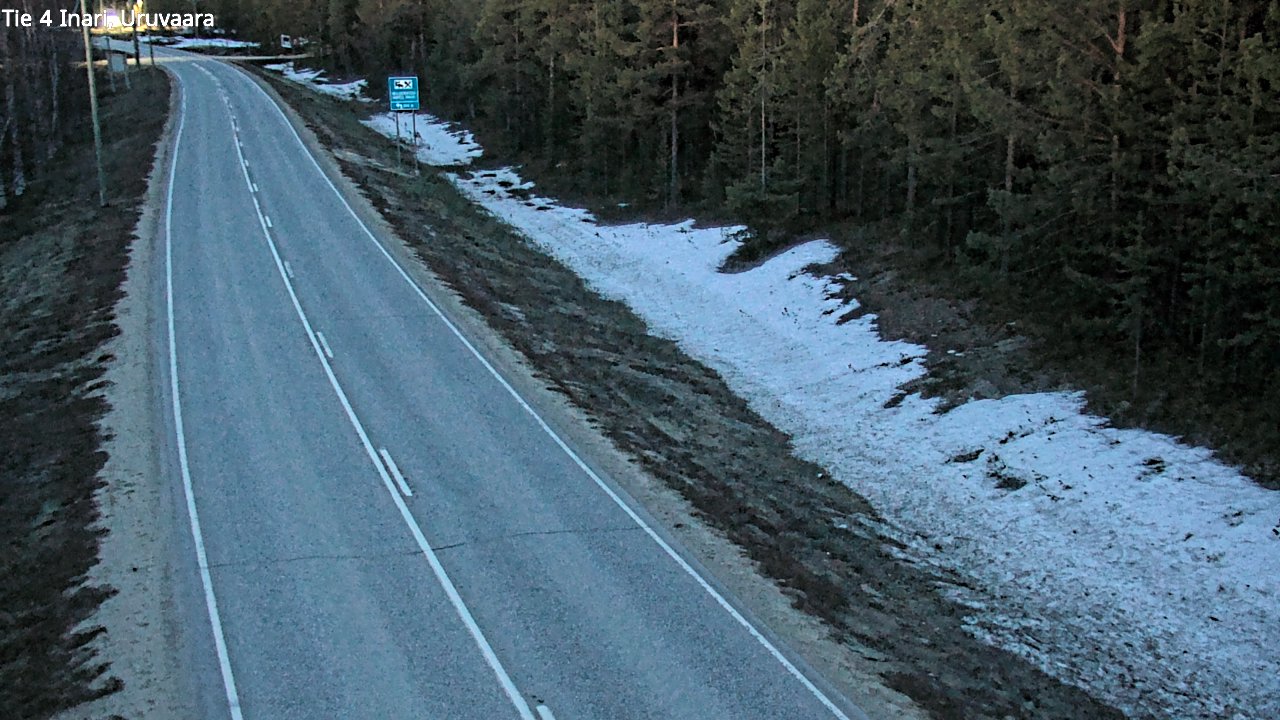 Weather Camera Image Väg 4 Enare, Uruvaara, Inari, Lappi