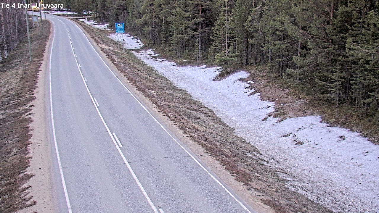 Weather Camera Image Väg 4 Enare, Uruvaara, Inari, Lappi