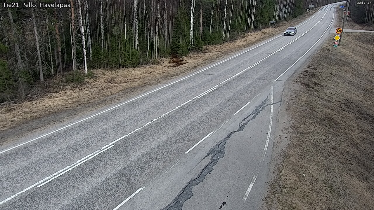Weather Camera Image Väg 21 Pello, Havelanpää, Pello, Lappi