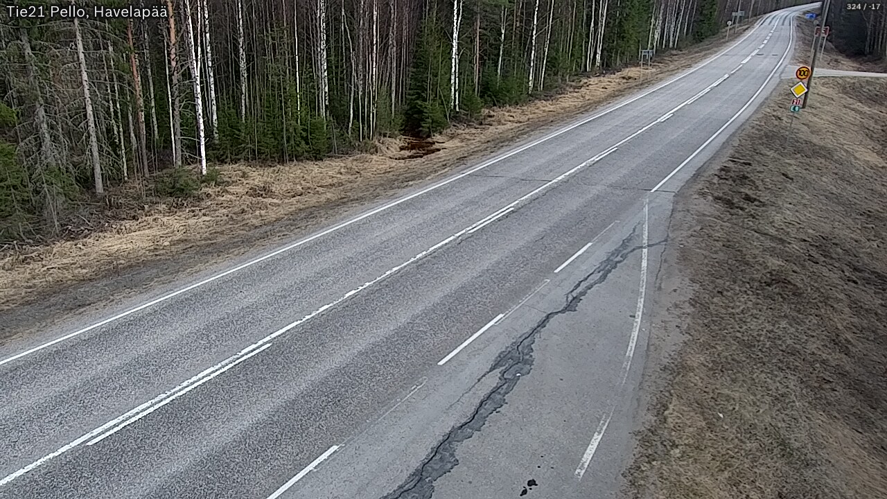 Weather Camera Image Väg 21 Pello, Havelanpää, Pello, Lappi