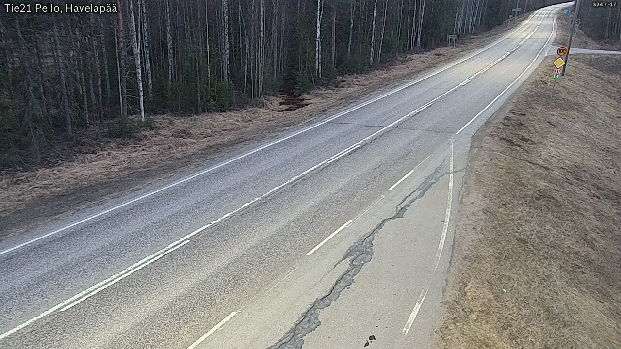 Weather Camera Image Väg 21 Pello, Havelanpää, Pello, Lappi