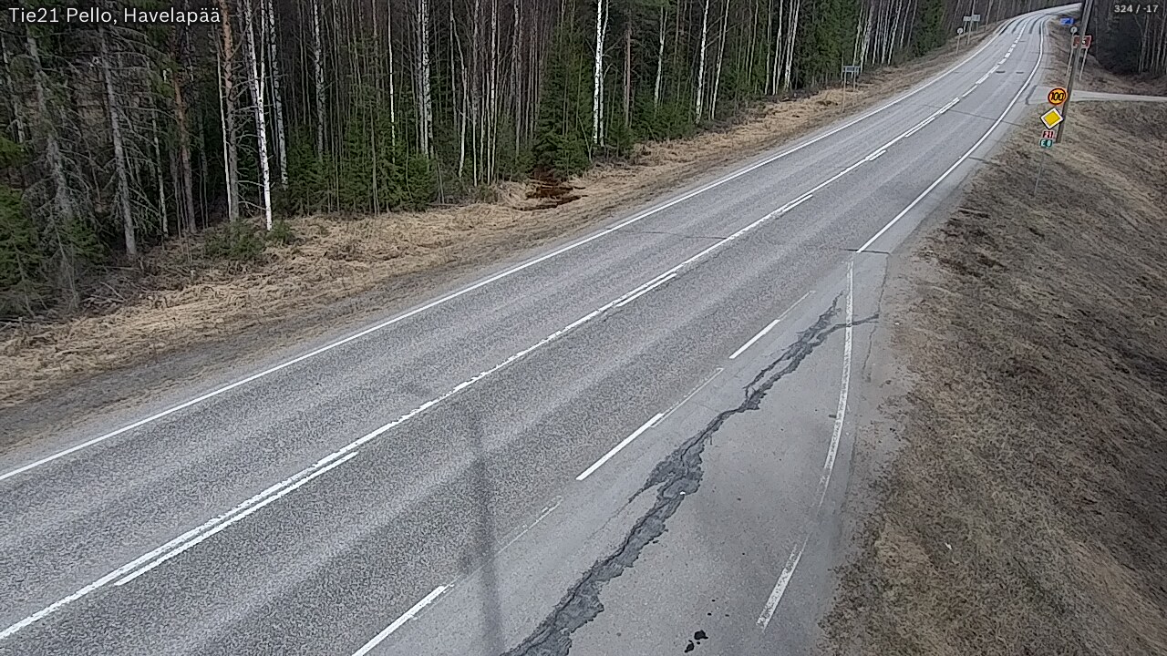 Weather Camera Image Väg 21 Pello, Havelanpää, Pello, Lappi