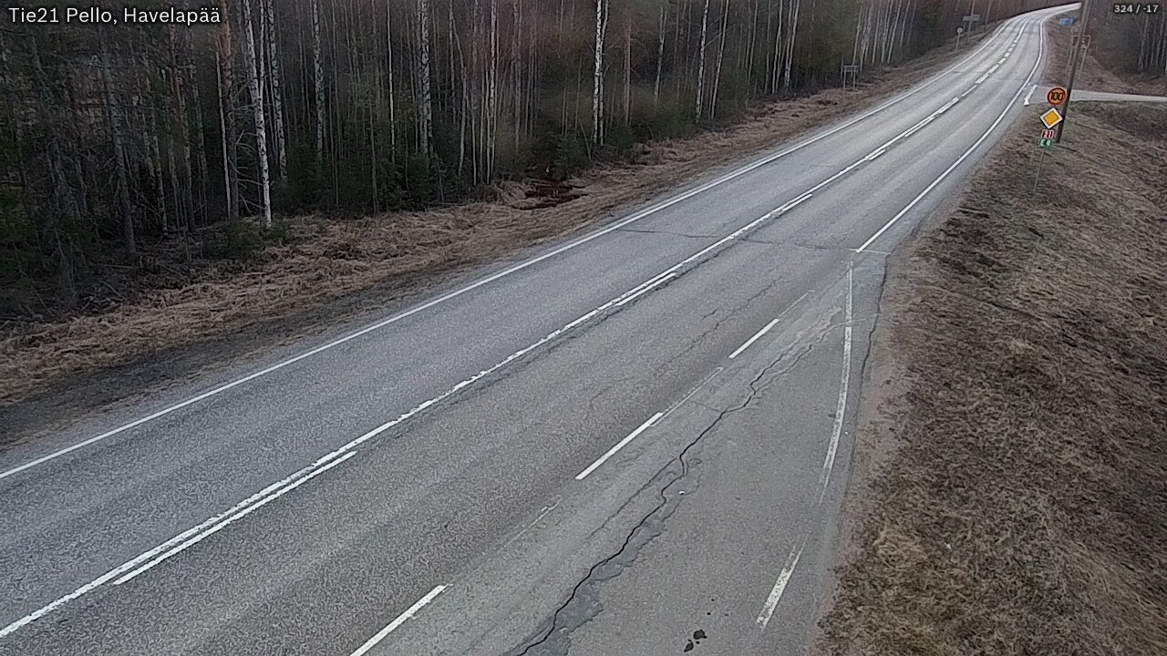 Weather Camera Image Väg 21 Pello, Havelanpää, Pello, Lappi