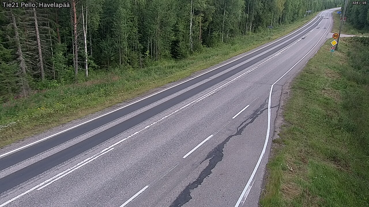 Weather Camera Image Road 21 Pello, Havelanpää, Pello, Lappi